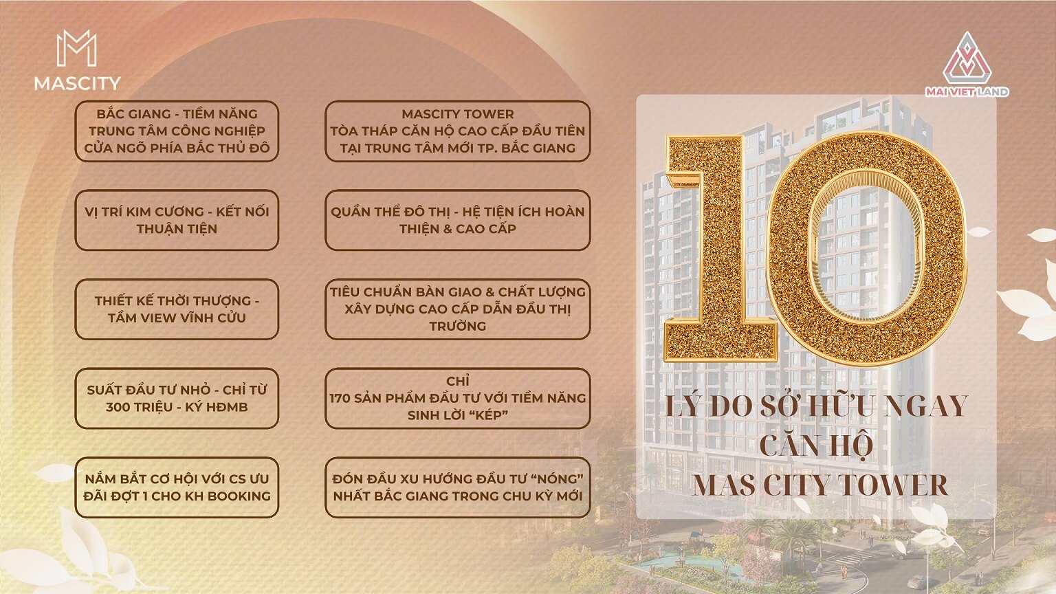 lý do nên mua chung cư mascity tower bắc giang
