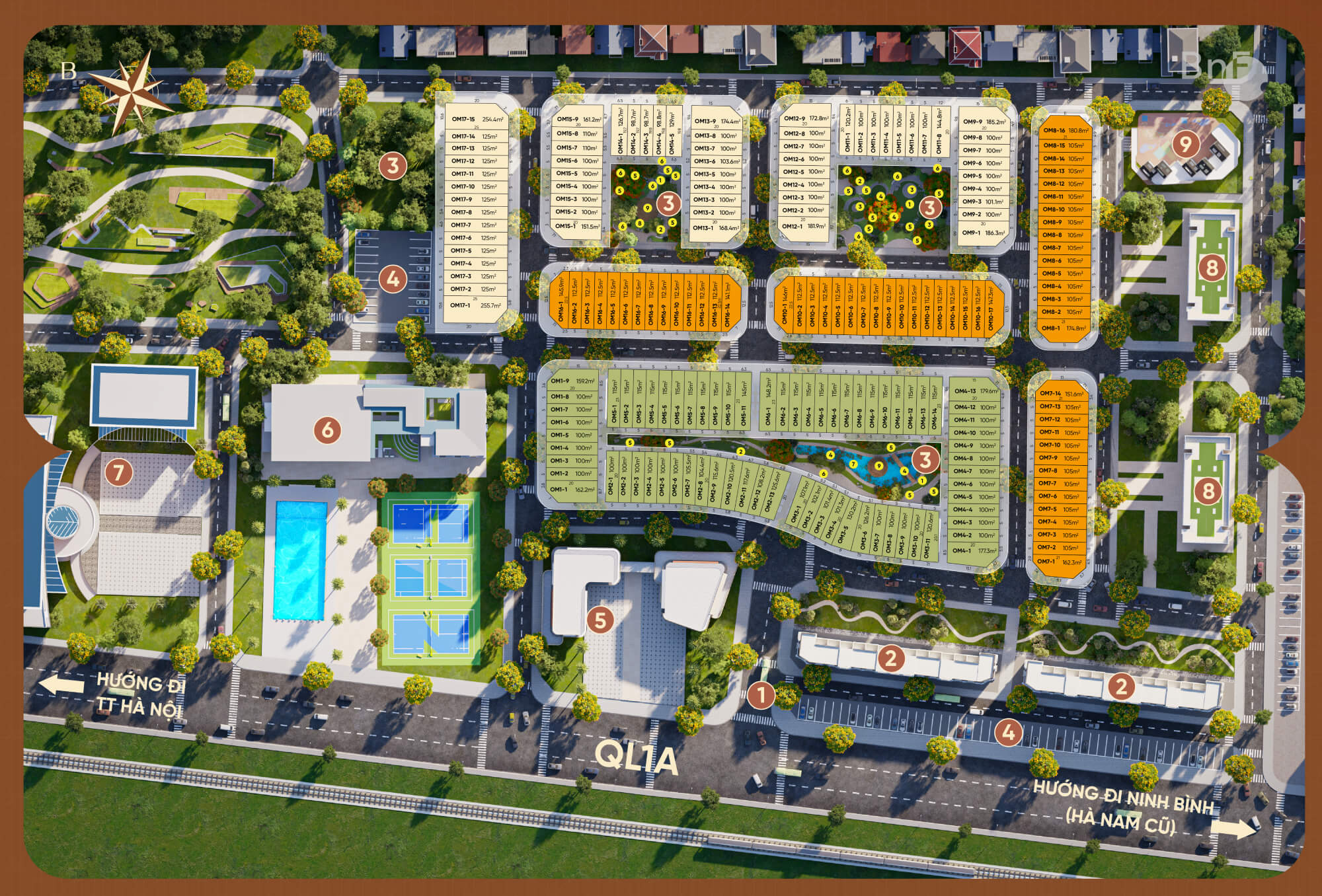 mặt bằng dự án nam mon square thường tín