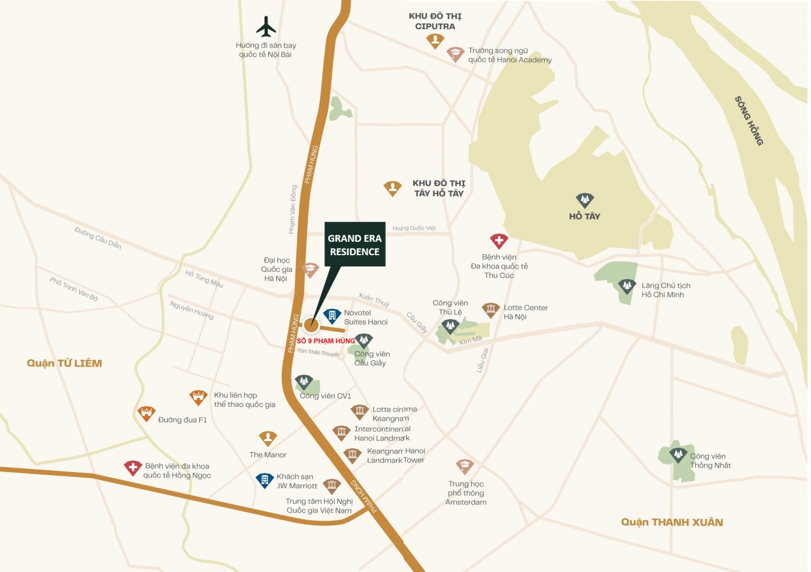 vị trí dự án grand era residence 9 phạm hùng